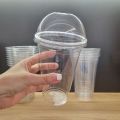 330 ml Disposable Plastic Juice cup with Dome lid (100 Pc's). 