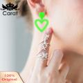 Carat Pendant Earrings 1 Pair Hollow-out Love Heart Dangle Earrings Fashion Candy-col d Acrylic Lightweight Double Heart Drop Earrings Valentine's Day Mother's Day Jewelry Gift Heart Earrings. 
