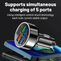 【Fast Delivery 1-4 day】6 in 1 Fast Car Charger LED Voltage Display 4USB 2Type-C 12.5v Quick Charge Adapter CNC Metal Shell 5-Layer Safety Protection Universal For iPhone Samsung Android. 
