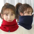 ZEBF-Winter Warm Knitted Ring Scarf for Women Men Plush Full Mask Tutdoor Cashmere Solid Snood Neck Scarves Thick Bufanda Muffler. 