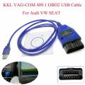VAG-COM 409.1 Vag Com 409Com Vag 409 Kkl OBD2 USB Diagnostic Cable Scanner Scan Tool Interface For VW Audi Seat Skoda - blue. 