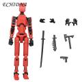 3d Printed Robot Model Transforming Robot Action Figure with Weapon Movable Joints Desktop Decoration 3d Printed Multi-jointed Robot Model. 