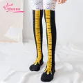 Muses Mall Color Matching Stockings Chicken Feet Print Over Knee Length Anti-slip Warm Calf Socks for Women Perfect Valentine's Day Gift Women Chicken Feet Stockings. 