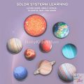 Wooden Solar System Planet Puzzle With Printing Words Montessori 3D Puzzle Early Learning Toys. 