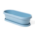 Plastic Flower Pot and Tray | High Quality Long Pot | Modern Flower Pot | 27L | Indoor & Out Door | Nisaco Mall. 