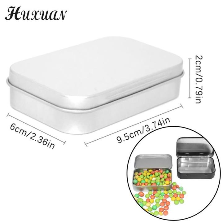 Metal Rectangular Empty Mini Tin Box Tinplate Push Candy Pill Cases ...