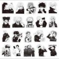 10/30/60 s Jujutsu Kaisen Anime Stickers Black White Cartoon Decals DIY Decoration Scrapbooking Laptop Phone Stationery Kid Toy. 
