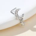 New In Moon 20G L Shape Nose Ring Star Nose Stud Pin Septum Piercing Nez Jewelry for Women Nariz Pircing Goth Nose Hoop Rings. 