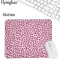 【HUT】 Pink Leopard Print Cute Desk Pad Mouse Pad Laptop Mouse Pad Keyboard Desktop Protector School Office Supplies. 