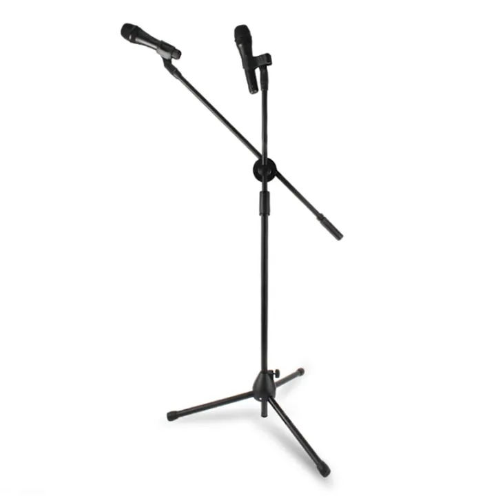 Live Performance Base Sturdy Base with Adjustable Boom Arm Professional Microphone Stand for ...