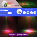 Auoyo Laser Lights LED Stage Light DJ Disco Sound Activated Strobe Lights RGB Led Laser Projector With Remote Control For Home Club Wedding. 