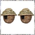 Bird Hanging Grass House Outdoor Hummingbird Nest Bird House Bird House Hanging Straw Bird Nest. 