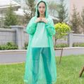 Disposable Polythene Emergency Waterproof Raincoat Mini Portable Transparent Hood Impermeable For Men Women Bike Rides Camping. 