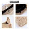 Fashion Women Bucket Bag Straw Bags Woven Shoulder Bag Handbag Crossbody Bag Leisure Style Suitable for Casual Summer. 