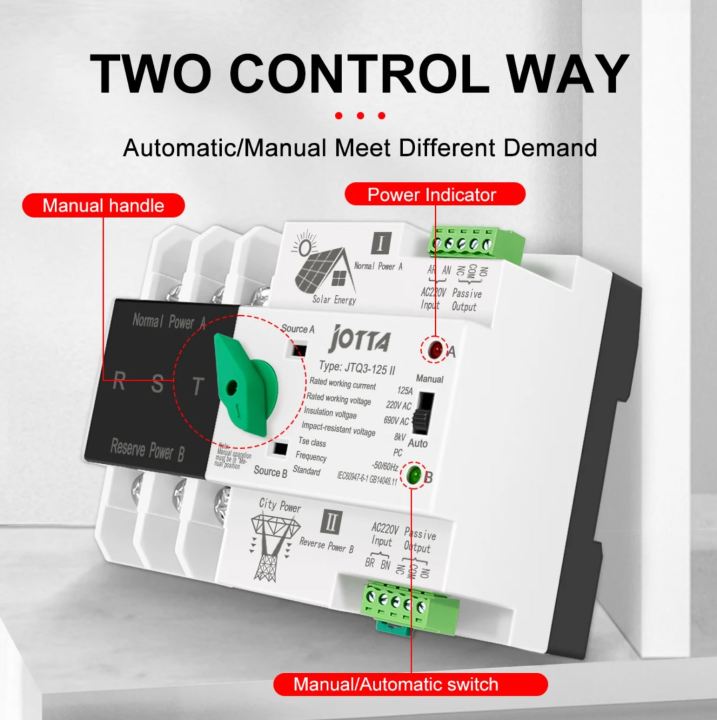 ATS%20Single%20Phase%20Din%20Rail%202P%20125A%20Dual%20Power%20Automatic%20Transfer%20Electrical%20Selector%20Switches%20For%20PV%20Solar%20Inverter%20-%20Image%203