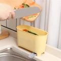 1 Pcs PP Household Kitchen Waste Bucket Strainer Multifunctional Drain Trash Can Storage Box Drain Bucket Sink Food Organization. 