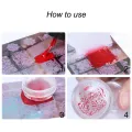 1Pc Leaf Flowers Butterfly Cat Geometry Animals Nail Stamping Plates Transparent Silicone Nail Stamp With Scraper/DIY Nail Print Art Stamping Stamper Plate. 