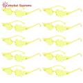 Original Cool Flame Design Glasses 10 Pairs Flame Shape Decorative Glasses with Nose Pads for Men Women Distortion-free Lenses Perfect for Stage Performance Outdoor Activities Photo Prop Eyewear Flame-shaped. 