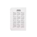 【ZOSR】LG01I9 A5/A6 Useful Office School Refillable Plastic Calendar Loose-leaf Ring Binder Index Divider Notepad Inner Paper Notebook Paging Separator. 