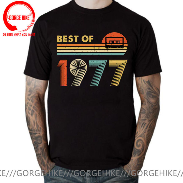 Vintage Made In 1977 Limited Edition Cool Funny T Shirt Men Best Of 1977 T-Shirt Hip Hop O-Neck Cotton Born In 1977 T Shirts Man
