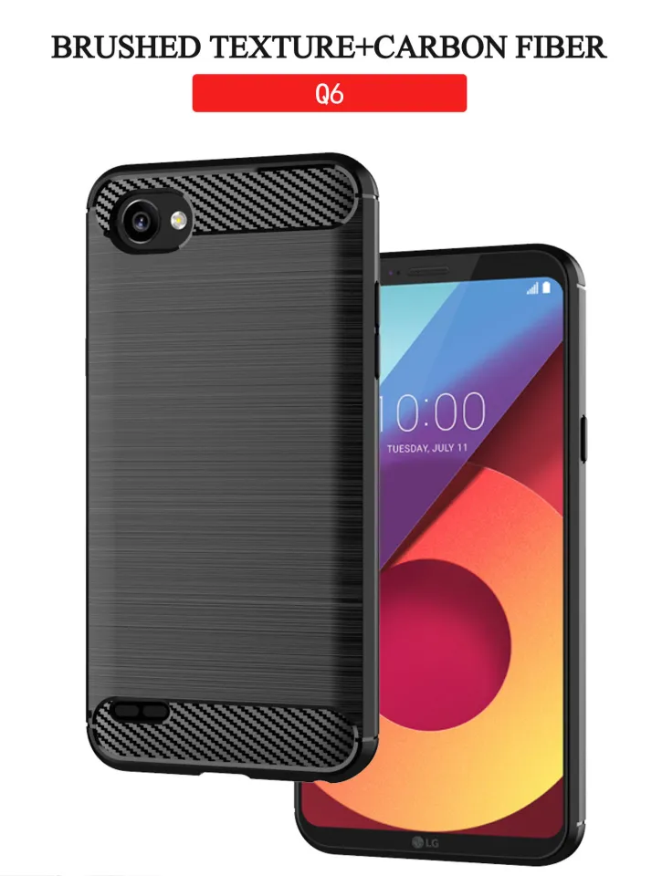 Leweisi Carbon Fiber Bumper Phone Case For LG Q6 Q6+ Q6 Alpha