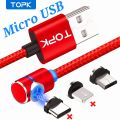 TOPK AM30 Magnetic Charging Cable ,90 Degree LED Cable for Micro USB W3001 W1209 Cooling Fan 12V. 