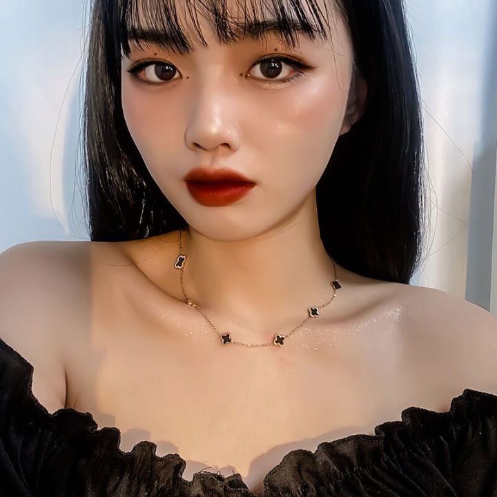 Fashion%20Four-leaf%20Double%20Sided%20Necklace%20For%20Girls%20Women%20Elegant%20Choker%20Necklace%20Jewelry%20Gift%20-%20Image%204