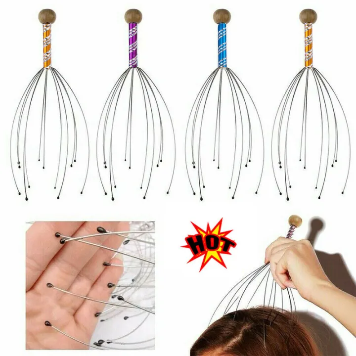 1 Pcs Head Neck Scalp Massager Massage Octopus Equipment Stress Release Relax Tool