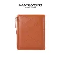 MATEYOYO Women's Wallet PU Rhombus Fashion Purse Embroidered Card Wallet Thread Buckle Short Purse Zipper Co-in Pocket Temperament Diamond Plaid Short Wallet Multifunctional Card Wallet. 