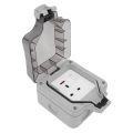 Electrical Wall Outlets Switches Combination IP66 Waterproof Outdoor UK Plug 3 Hole Power Socket Outlet with Cover 250V 13A hot. 