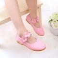 【BestGO】Children Kid Baby Girls Solid Flower Student Single Soft Dance Princess Shoes. 