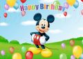 Disney Cartoon Mickey Minnie Mouse Donald Duck Birthday Backgrounds Decors Vinyl Cloth Party Backdrops Baby Banner. 