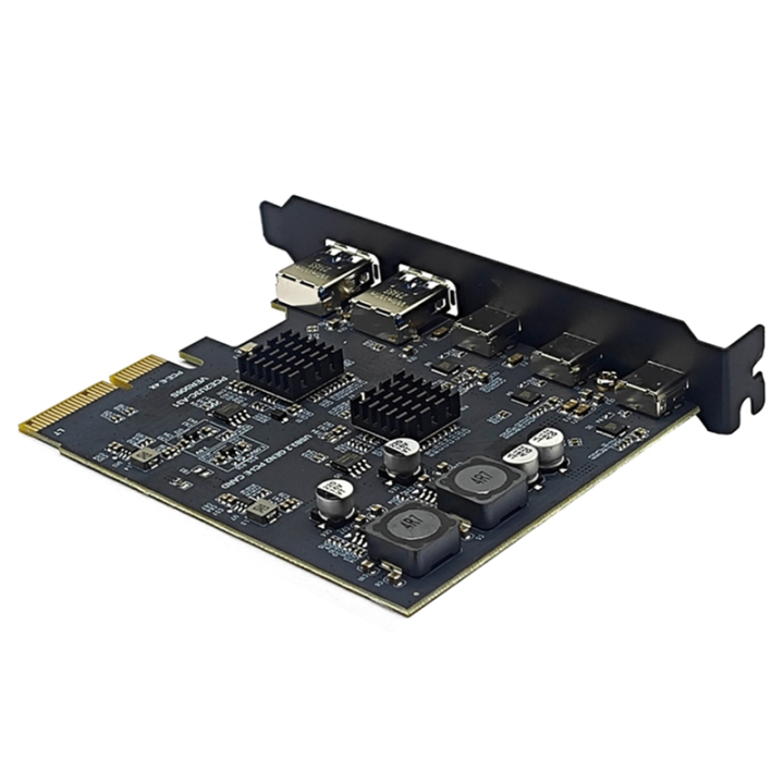 PCI Express X4 to 3 Port Type C + 2 Port USB3.2 Gen2 10Gbps Adapter ASM3142 + VL822 Chip PCIE USB Expansion Card