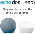 Certified Refurbished Echo (4th Gen) Twilight Blue | Smart home hub with eero Mesh Wifi Router | Turns Echo Dot into a wifi extender. 