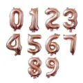 80CM / 32 inch Rose Gold foil Number BALLOONS, Birthday Party, Anniversary, Wedding Balloon, Party Items. 