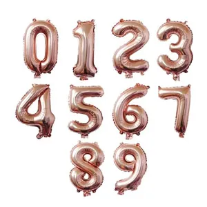 80CM / 32 inch Rose Gold foil Number BALLOONS, Birthday Party, Anniversary, Wedding Balloon, Party Items