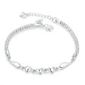 lady Charms Chain Beautiful bracelet silver cute fashion for women Wedding nice bracelet jewelry , h365. 