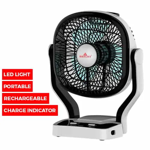 Bright Rechargeable Portable Mini Fan With Light BR69RC | Daraz.lk
