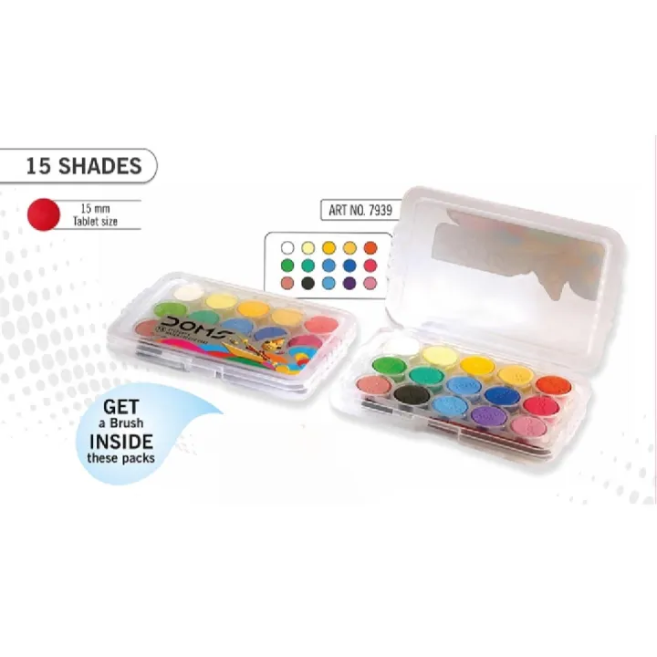 DOMS%20Artist%20Water%20Colour%2015%20cakes%20in%20different%20colours%20%20(DOMS%20Water%20Colour%20/%20DOMS%20paints)%20-%20Image%203