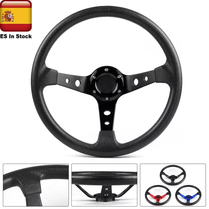 14inch%20350mm%20Racing%20PU%20Leather%20Steering%20Wheel%20Aluminum%20Alloy%20Deep%20Corn%20Dish%20Sport%20Drifting%20Steering%20Wheels%20Universal%EF%BC%88black%EF%BC%89%20-%20Image%203
