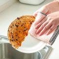 Super Absorbent Microfiber Dishwashing Kitchen Dish Cloth Towel (Hanging Towel)Non-Stick Oil, Thickened Table Cleaning Cloth. 
