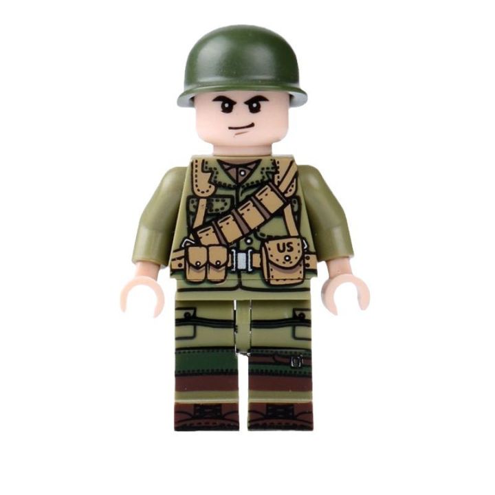 〓Official IP Authorization〓COD〓 Compatible with LEGO  Minifigures Building Blocks WWII Eighth Route Army German Soviet American Soldier Figures Assembly Toys for Boys 〓COD〓
