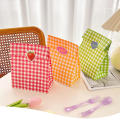 Organizer Festival Snack Colorful Wedding Christmas Plaid Gift Bag Kraft Paper Bag Storage. 