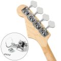 1 Pc Bass Guitar Tuning Peg Machine Head | Open Gear Vintage Chrome Bass Tuner Key 4R | Replacement Tuning Peg for 4 & 5 String Bass Guitars | Includes Ferrule & Screws | Bass Guitar Hardware Parts Accessory. 