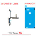 Volume Button Mute Switch Flex Cable Replacement For iPhone X XR XS Max And Screen Waterproof Tape. 