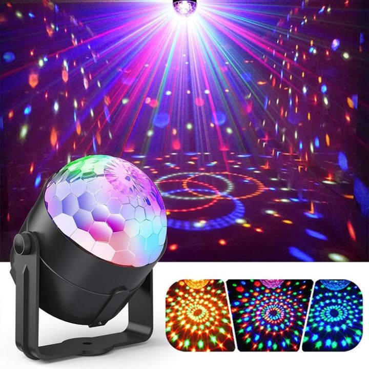 Disco Ball Light,Halloween Party Decorations Lights, USB LED Mini Sound Activated DJ Dance Stage Light Colourful RGB Strobe Lamp for Home Room Dance Karaoke Xmas Happy Birthday Wedding Club Show