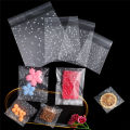 100pcs Plastic Transparent Packing Cellophane Bags Polka Dot Candy Cookie Gift Bag DIY Self Adhesive Pouch Candy Bags for Party. 
