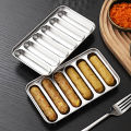 Sausage Mould 6 Grids Steamable Portable Stainless Steel Handmade Hot Dog Mold for Home. 