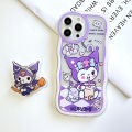 AMORVOR for Samsung M20 Back Cover With Free Holder Cartoon Anime Soft Wavy Phone Case Camera Protection Transparent TPU Soft Cover. 