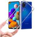 Shockproof Clear Case For Samsung Galaxy A21s Back Cover Transparent Silicone Case Soft Airbag Bumper Lens Protection Cute Design For Girls Boys New. 